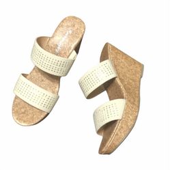 AE wedge criss cross studded wedges