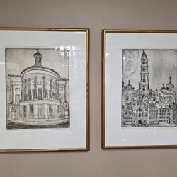 "Radcliff Library " and "City Hall"