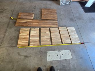 Butcher Block Wood Panel Pieces Lot