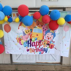 Plim Plim Birthday Back Drop 