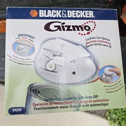 Black & Decker Gizmo Cordless Can Opener Spacemaker EM200 New Sealed, New 
