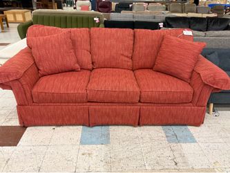 Bassett Red/Orange Couch