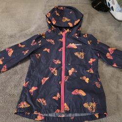 Columbia Girls Switchback Springs Butterfly Rain Jacket Size Youth SM (7-8)