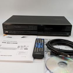 JVC ,DVD Recorder/VCR with Remote, Manual And Cable. HDMI Output, Digital Tuner. Works Fine. (DR-MV150B)