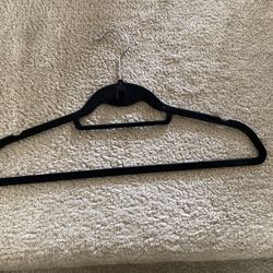 Black felt clothes hangers