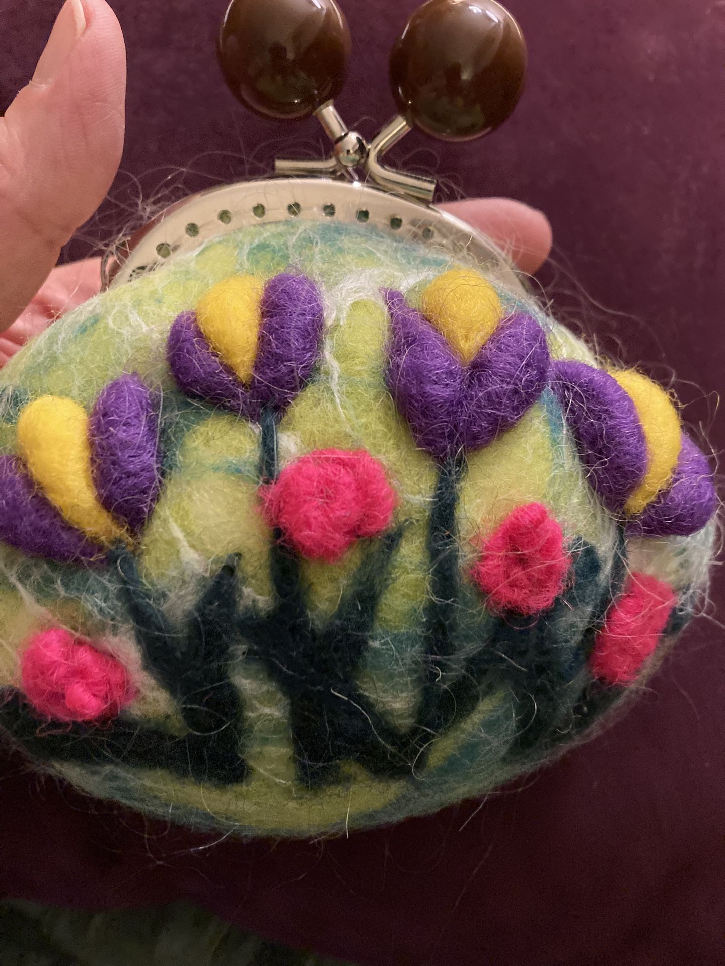 Felt Floral Coin Purse