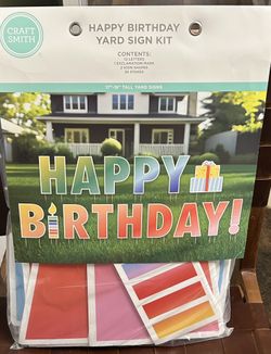 Happy Birthday Yard Sign Kit