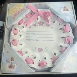 Vintage Baby Welcome Plate