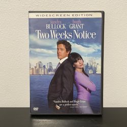 Two Weeks Notice DVD Widescreen Edition Sandra Bullock High Grant Movie 2002