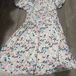 BCBG Girls Floral Smocked Dress size 7-8