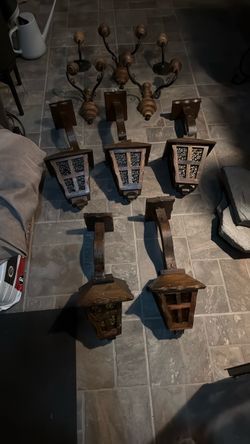 Wood  rustic lamparones