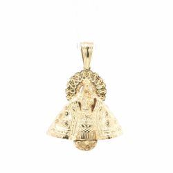 Men’s or Women’s 10k Yellow Gold 1.5” Inch Our Lady of Charity Pendant for Necklace GP3136656