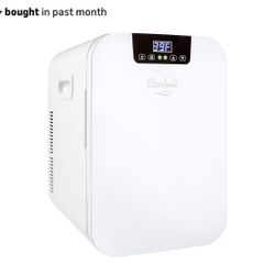 Cooluli 20 Liter Mini Fridge with Temperature Control - White Thermoelectric Cooler and Warmer for Bedroom, Office, Car, Dorm