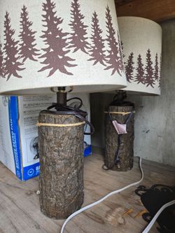 Lamps set lodge like