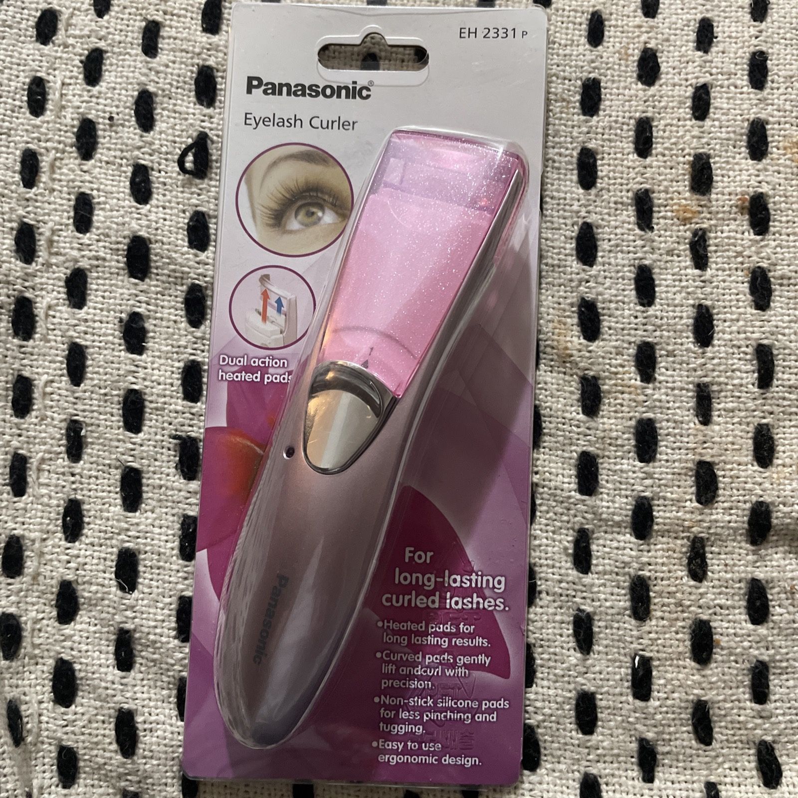 Panasonic Heated Curved Eyelash Curler With Double Action Non-Stick Silicone Pads