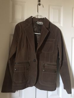 Women’s brown leather jacket