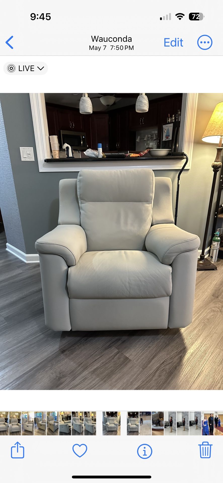 Price Reduction: Beautiful And Comfortable Power Recliner