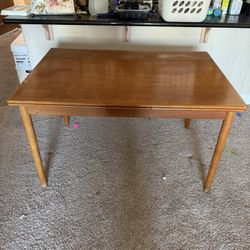 Expandable Table  With Chairs Vintage Danish