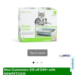 Cat litter box bags. So Phresh Elastic Litter Liners for Cats