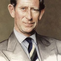 Lithograph   A rare artist, hand, signed, numbered portrait of Prince Charles now, King of England