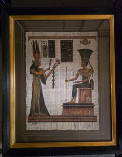 Framed Egyptian Papyrus Art