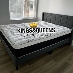 New Queen Bed Frame With Mattress 