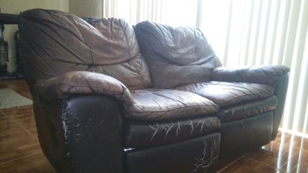 2 leather couches