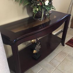 Console Glass top table