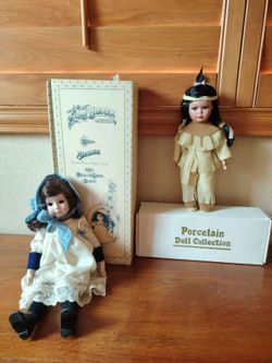 Two Vintage Collectible Porcelain Dolls ByJan hagara  Both For $20