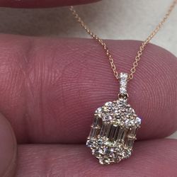 18 K Rose Gold Diamond Necklace