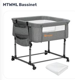 Twin Baby Bassinet with Wheels-new