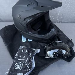 Youth Kids ATV Motocross Offroad Street Dirt Bike Helmet, DOT 