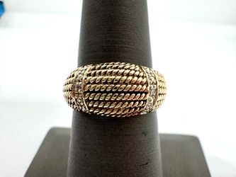 10k Yellow Gold Rope Dome Ring Sz: 6.5 - 3.81G WMP020418