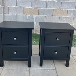 Black Hemnes Night Stand Set 