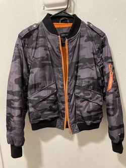 Black/Grey Bomber Jacket Size Small
