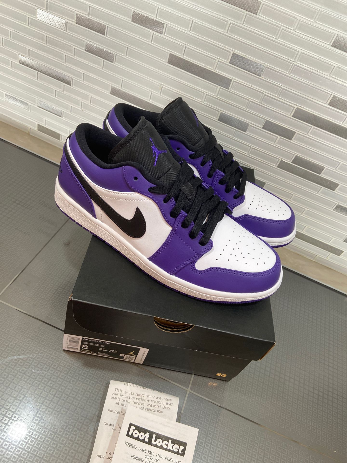 Nike Air Jordan Court Purple Footlocker Jordan Low Court Purple