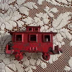 Antique  Case Iron Red Caboose Number 404 