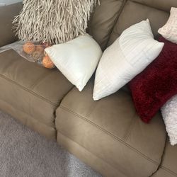Leather Sofa Sleep Bed With Recliner 