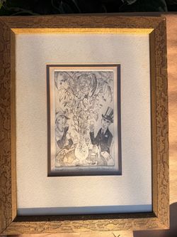 David Driesbach "Prost" Signed Mid-Century Intaglio Etching - 104/150 Framed