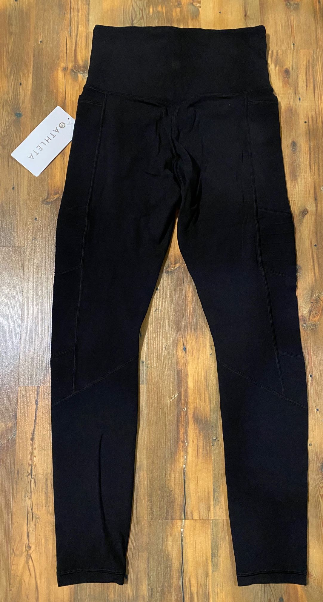 NWT Athleta Black Inclination Moto Tights Workout Yoga Pants XS