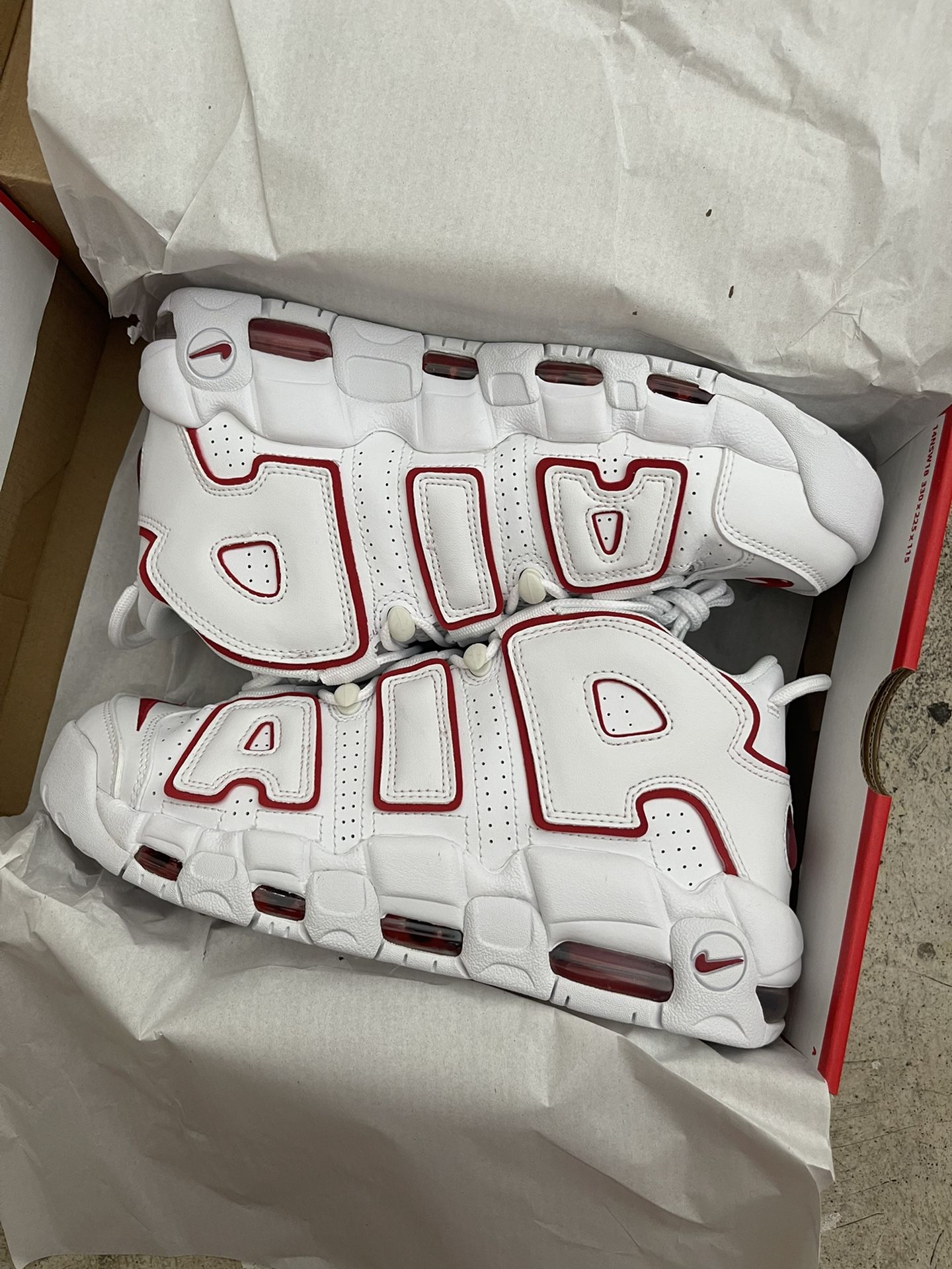 Nike Air More Uptempo White Varsity Red Outline men’s size 11 Air More Uptempo  main image 2