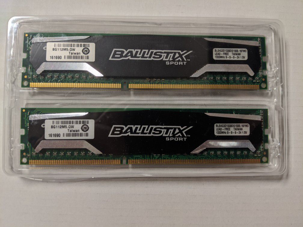 8gb DDR3 Crucial Ballistix (2x4gb)