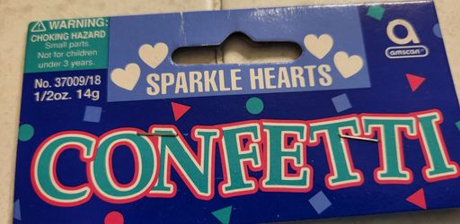 Confetti sparkle hearts