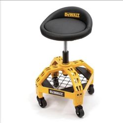 DEWALT 24 in. H x 16 in. W x 16 in. D Adjustable Shop Stool with Casters