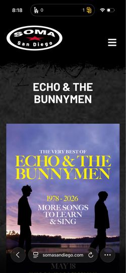 Echo and the bunnymen tickets