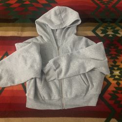 Grey Crop Hoodie