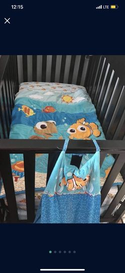 Black Wooden Crib