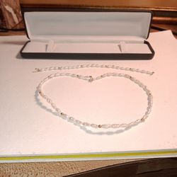 Vintage Genuine Pearl Set With 14 K Gold Clasps And Beads