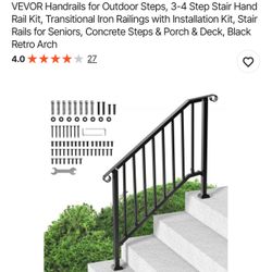 Handrails for Outdoor Steps, 3-4 Step