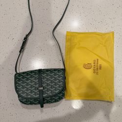 Green goyard side bag  